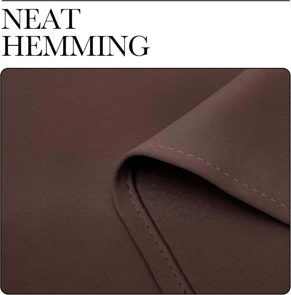 NICETOWN Blackout Curtains - Thermal Insulated Grommet Top for Bedroom Privacy | Chocolate Brown, 42 x 63 Inches