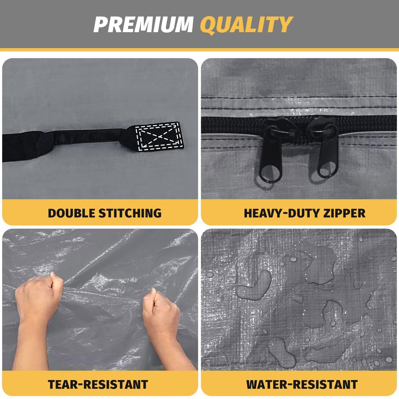 Mattress Bags for Moving and Storage, BETU Twin Mattress Protector Waterproof Mattress Cover with 8 Heavy Duty Handles and Zipper Extra Thick Moving Supplies for Dorm Bed (2 Pack:77x42x13.5 Grey)