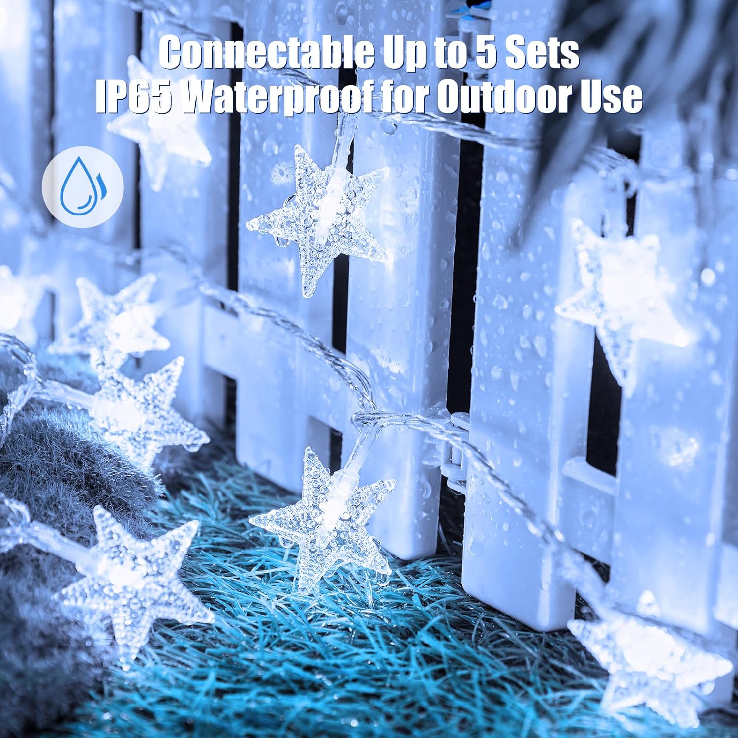 Star String Lights - 33 ft 100 LED Waterproof Fairy Lights with Remote & Timer | Perfect for Bedroom, Patio, and Parties