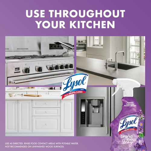 Lysol All-Purpose Cleaner Spray - Disinfecting Multi-Purpose Spray | Lavender & Cotton Blossom, 32 Fl Oz