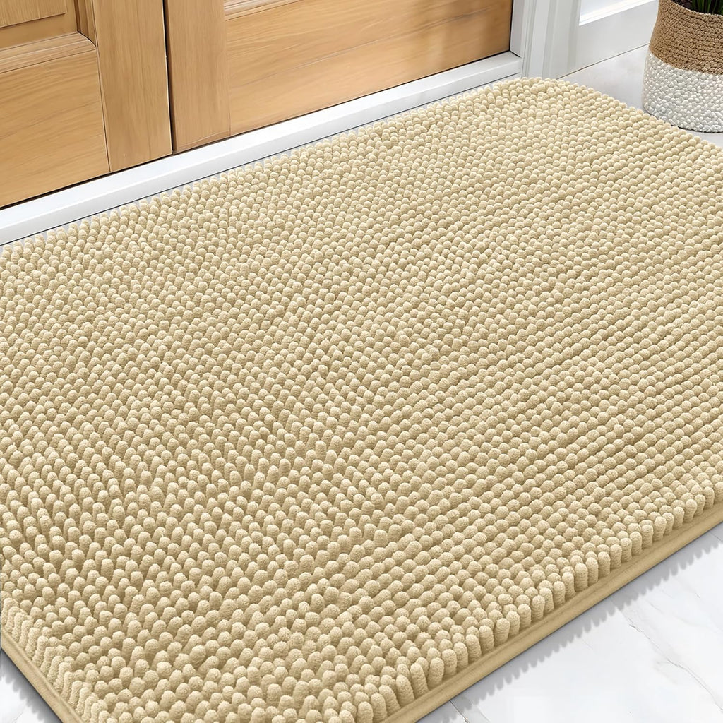 OLANLY Dog Door Mat - Absorbent Non-Slip Chenille Mat for Muddy Paws | 30x20 Inches, Quick Dry, Indoor Entryway Carpet