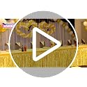 LANTIANCHEN Rose Gold Foil Fringe Table Skirts 3 Pack 29x108 Inches Party Decor