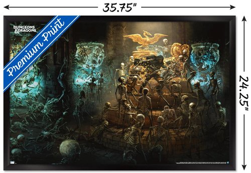 Dungeons and Dragons - Papazotl's Tomb Wall Poster, 34L" x 22.4W", Black Framed Version