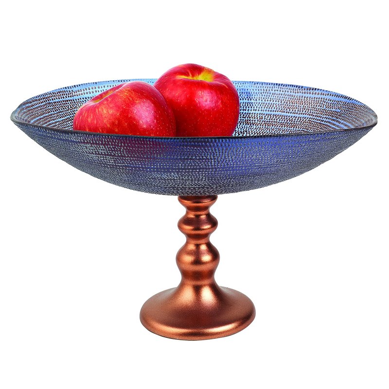 Badash Dory Footed Oval Centerpiece Bowl L12 x 8 "x H7