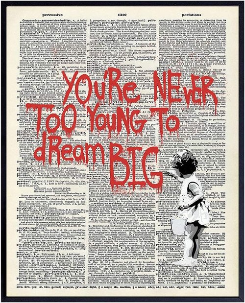 **Banksy Motivational Wall Art - Inspirational Vintage Print for Home Decor | Unique 8x10 Poster Gift**