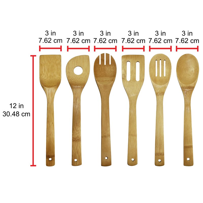 Oceanstar Bamboo Cooking Utensil Set, 6-Piece