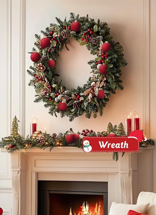 Brightown Velvet Christmas Balls - 15 Pcs Beige Ornaments, 3.15 Inch for Holiday Decor | Tree Flocked Decorations