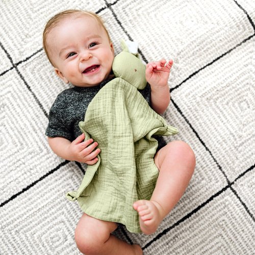 Mikito Organic Cotton Baby Muslin Lovey Bunny - Oeko-TEX & GOTS Certified - Security Blanket & Perfect Loveys for Babies - Unisex New Baby Gift for Ultimate Comfort & Peaceful Dreams