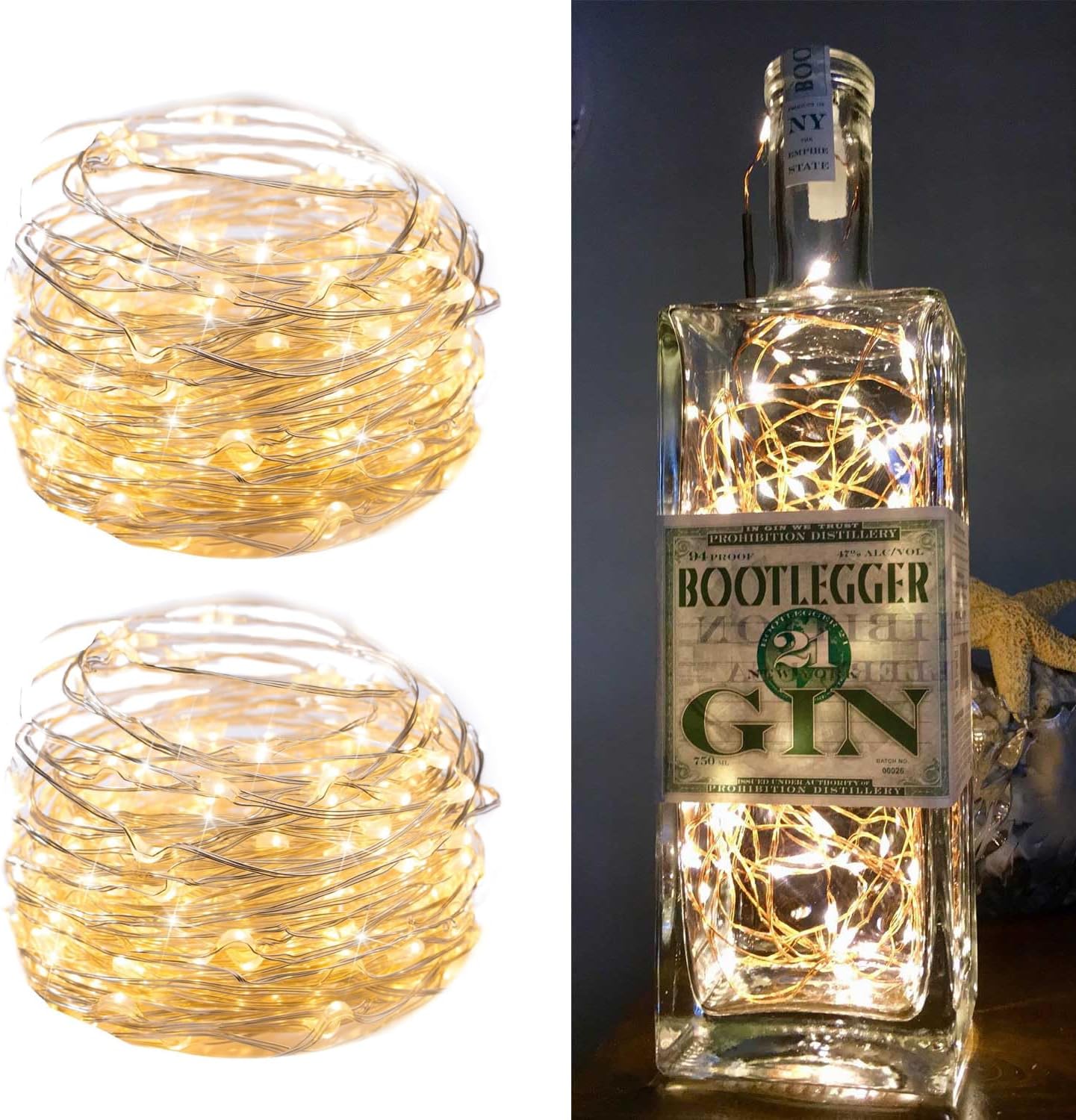 Skiennix 33Ft Fairy Lights - 100 LEDs Waterproof Silver Wire String Lights | Warm White for Indoor/Outdoor Decor