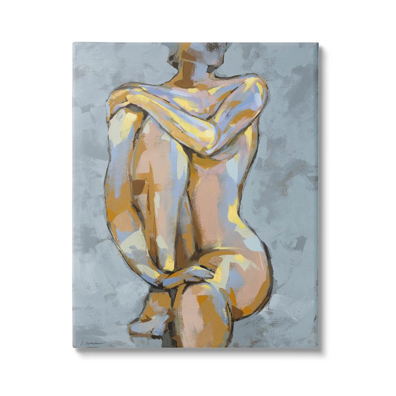 Stupell Industries Modern Brushed Nude Portrait Canvas Wall Art, Design by Trevor Copenhaver