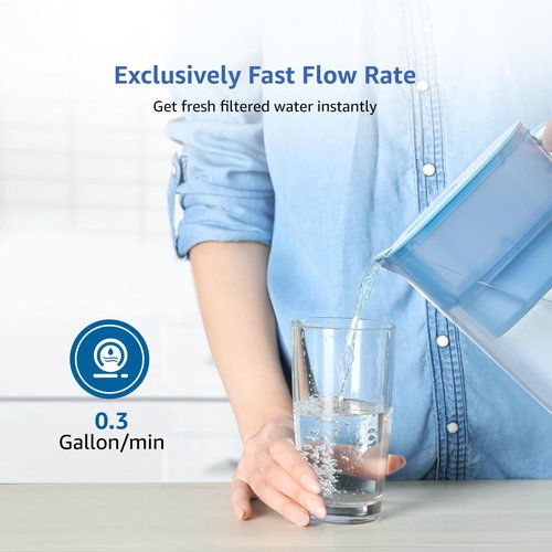 Replacement for All Waterdrop® Pitcher and Dispenser Filtration System, Fits Waterdrop® WD-PF-01A Plus, Reduces Lead, PFOA/PFOS, Chlorine, Last Up to 3 Months or 200 Gallons (Pack of 3), Maxblue