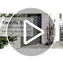 Metal Umbrella Stand for Entryway with Drip Tray and Adjustable Feet