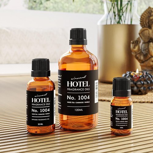 AirScent Hotel Diffuser Oil No. 1004 - White Tea, Oakmoss & Vanilla - Premium 30 mL Fragrance Oil for Ultrasonic Diffusers