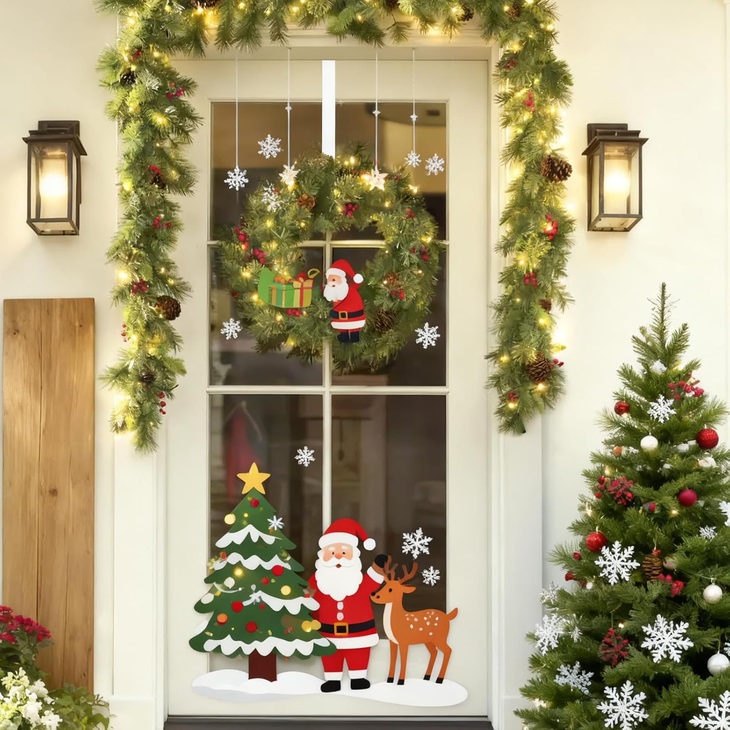 Regine Switzerland Wreath Hanger - Adjustable 15" to 25" for Christmas & Fall Decor | White