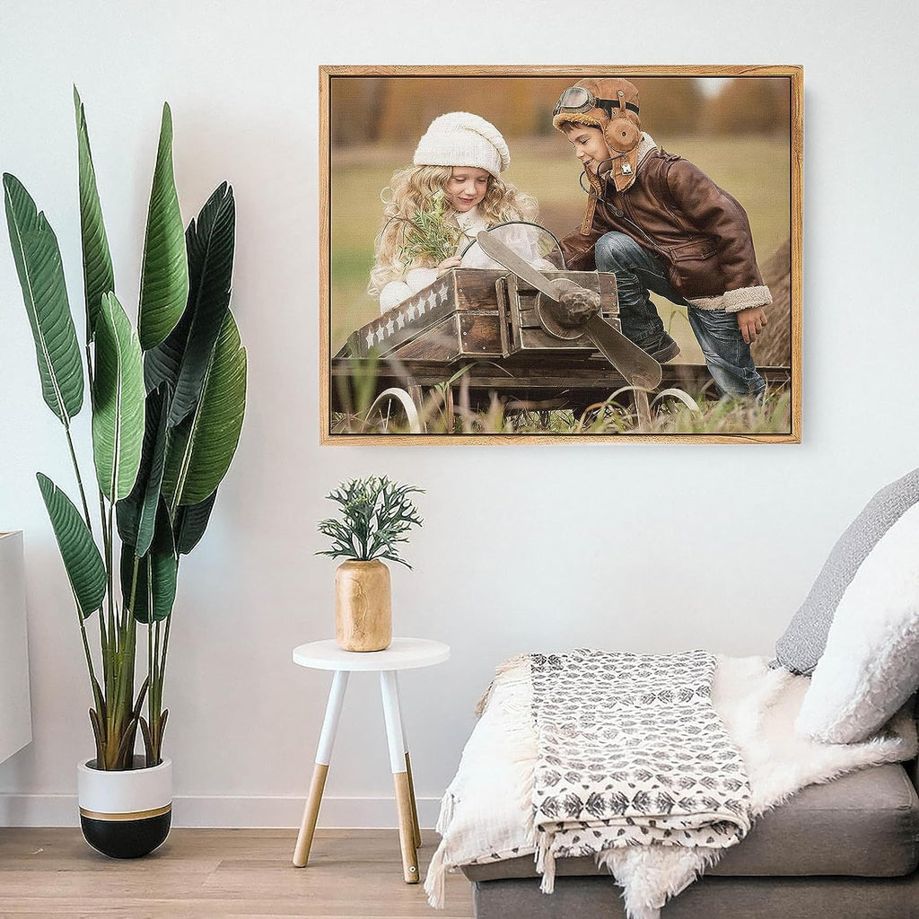 P&L ART Personalized Canvas Prints - Transform Your Photos into Stunning Wall Art | 24x36 Beige