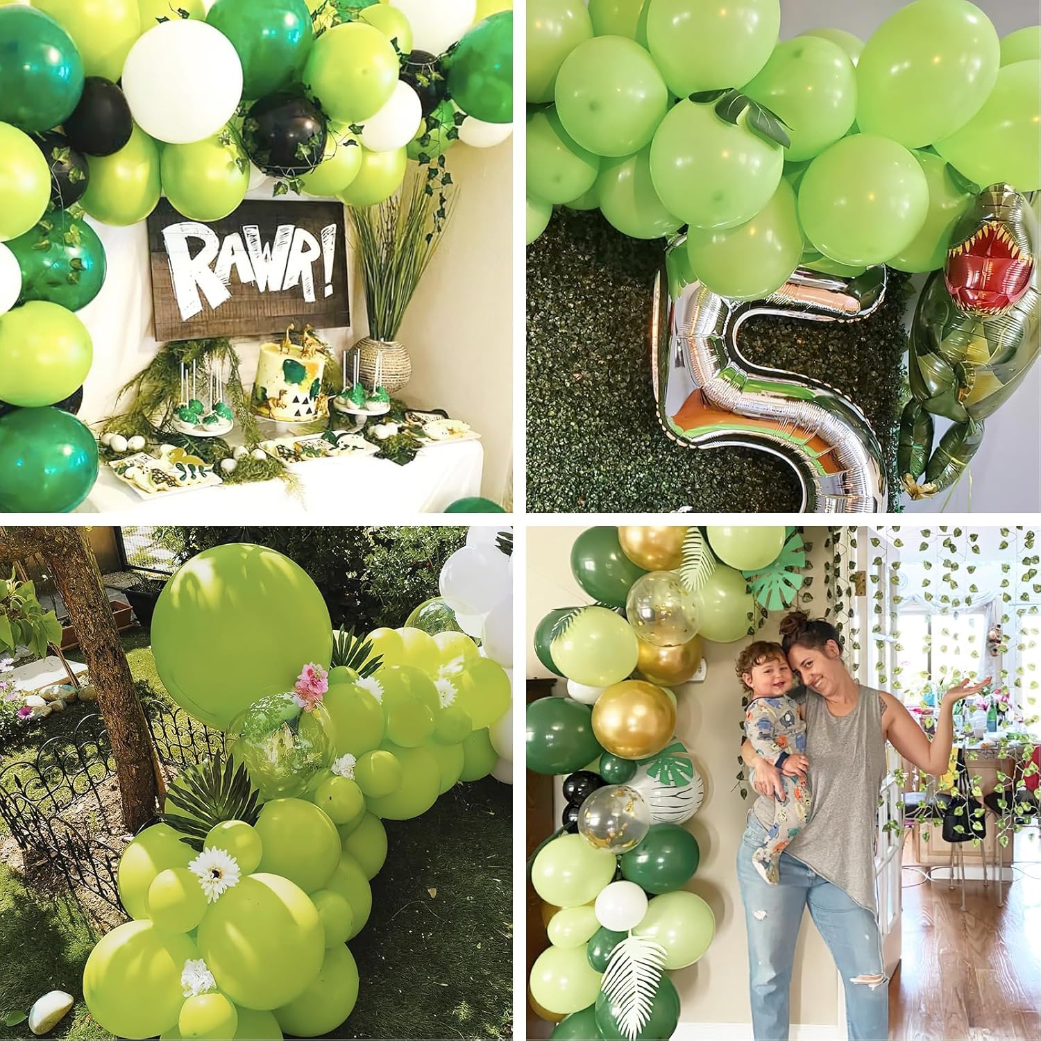 PartyWoo Lime Green Balloons - 127-Piece Latex Balloon Arch Kit for Graduation & Birthday Decor | Various Sizes 5-36 Inch