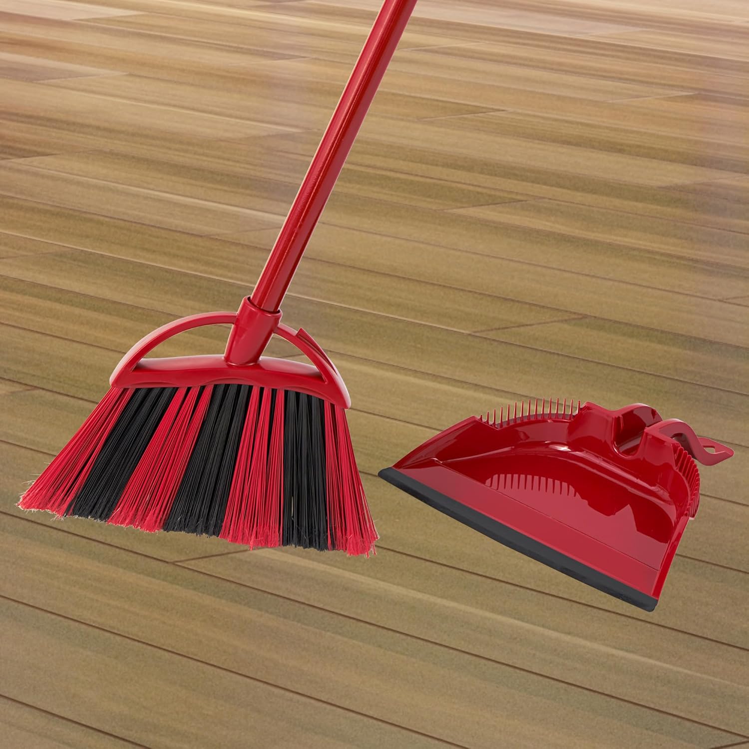 O-Cedar One Sweep Broom - Lightweight Step-On Dustpan for Effortless Pet Hair Removal | Quiet Cleaning Tool
