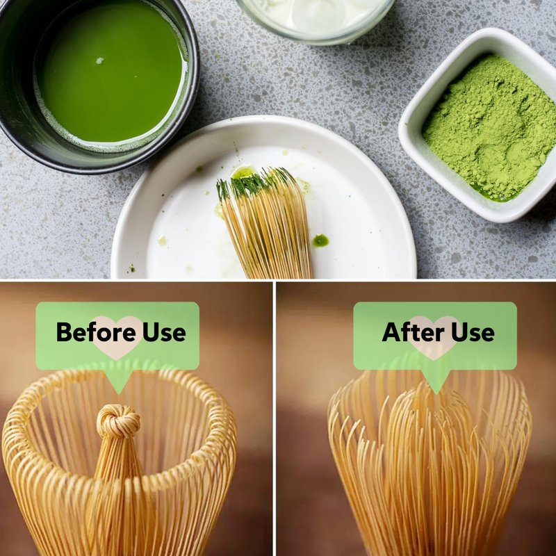 JavaNest Matcha Whisk Set, 6-Piece Matcha Making Kit, Macha Tea Set, (Chasen Holder), Ceramic Whisk Holder, Matcha Starter Sifter, Bamboo Scoop, Spoon Japanese Tea Tools For Ceremony Gift (Yellow)