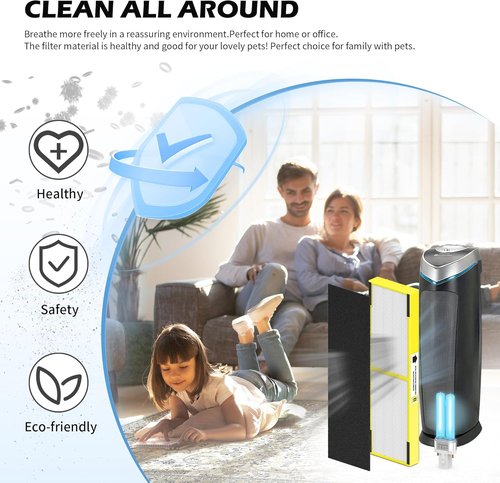 G-Guardian 3-Pack Filter B Replacement - HEPA & Carbon Filters with UV Light Bulb for AC4825 Series