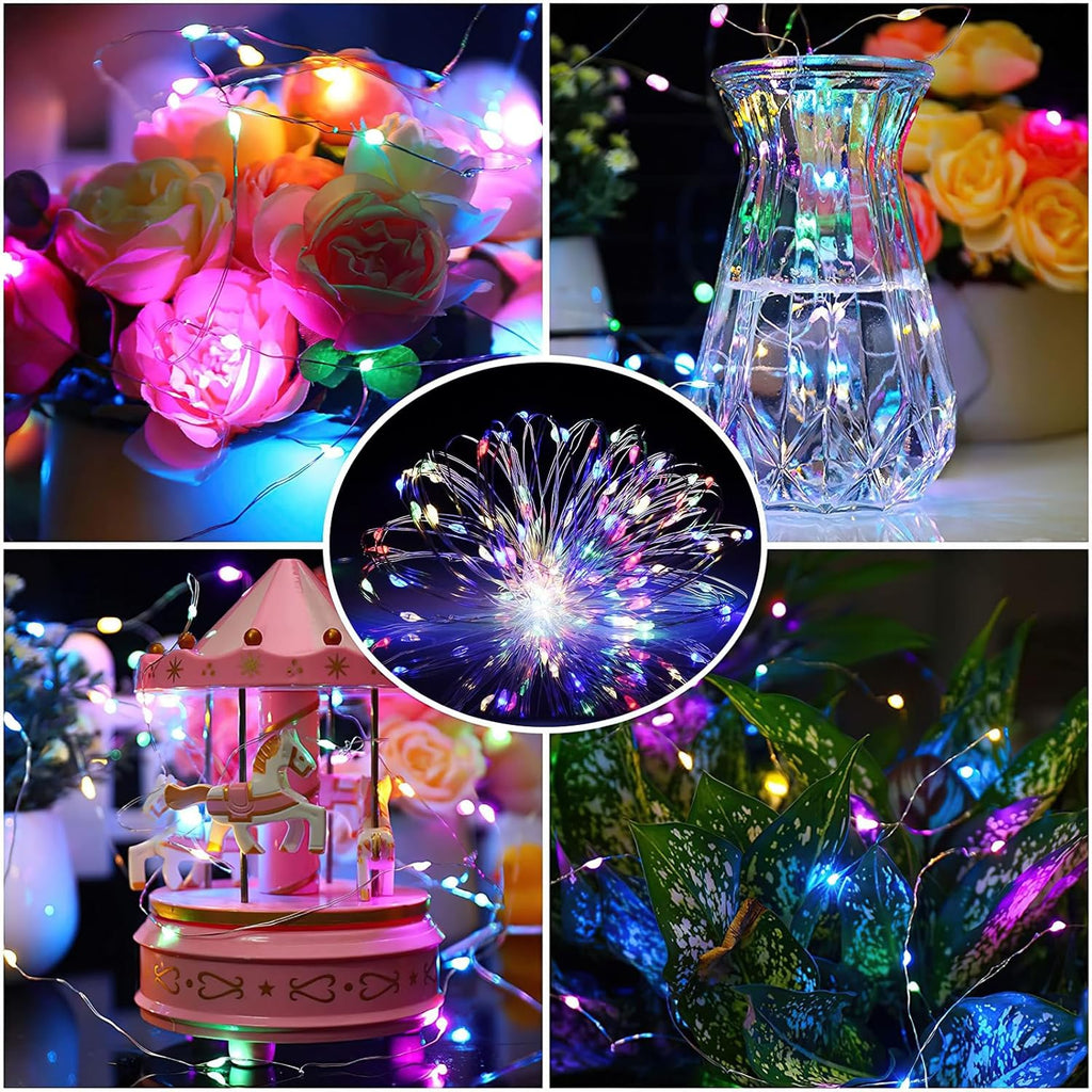 ZGWJ Fairy Lights - 8 Pack Battery Operated 7ft Mini LED String Lights | 3 Modes for DIY Decor