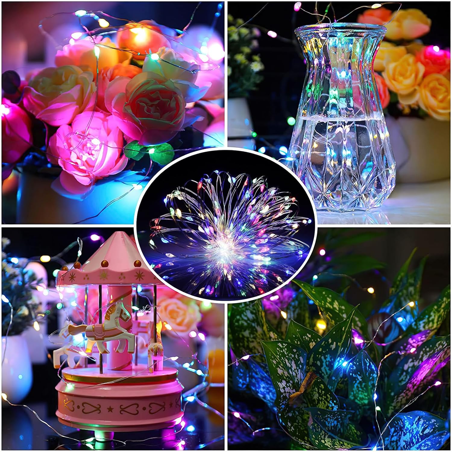 ZGWJ Fairy Lights - 8 Pack Battery Operated 7ft Mini LED String Lights | 3 Modes for DIY Decor