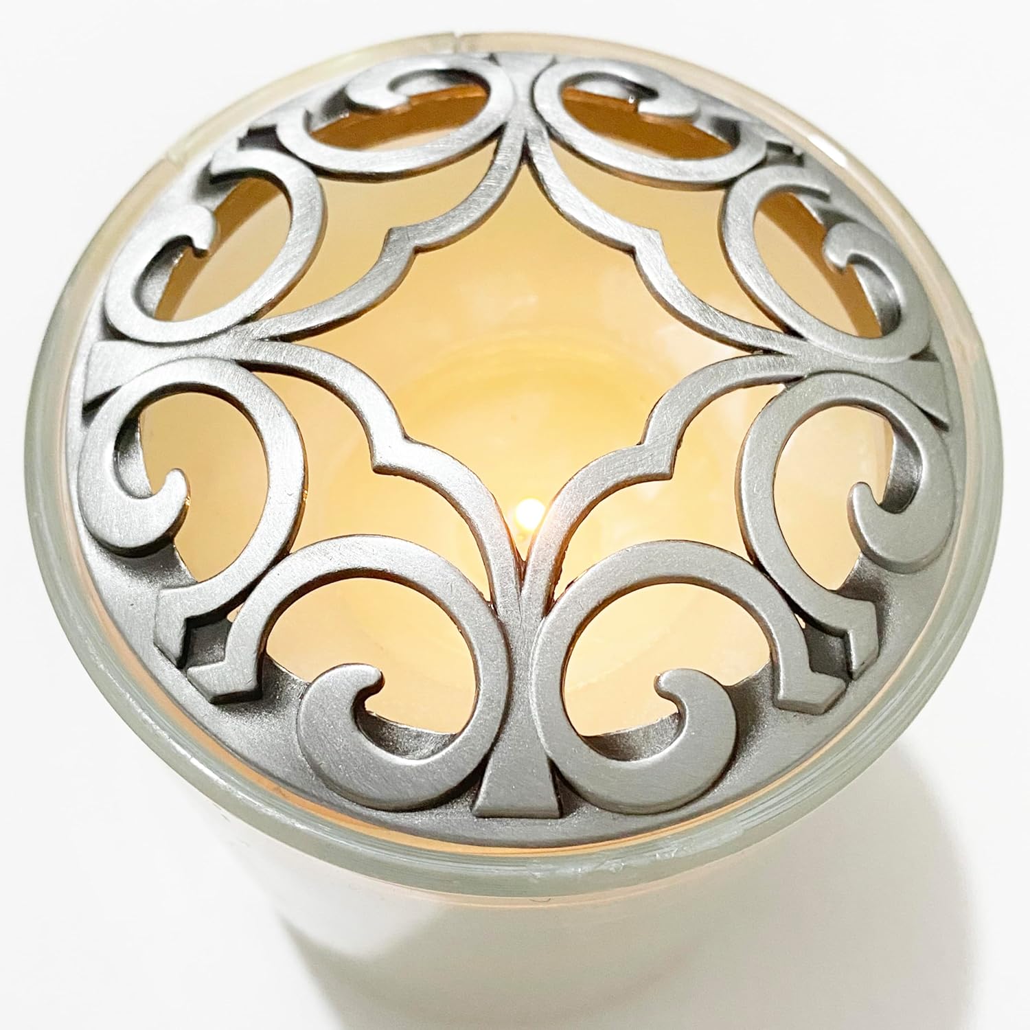 Silver Space Scented Candle Toppers - Elegant Jar Covers to Enhance Aroma & Prevent Touch | Perfect Gift for Women