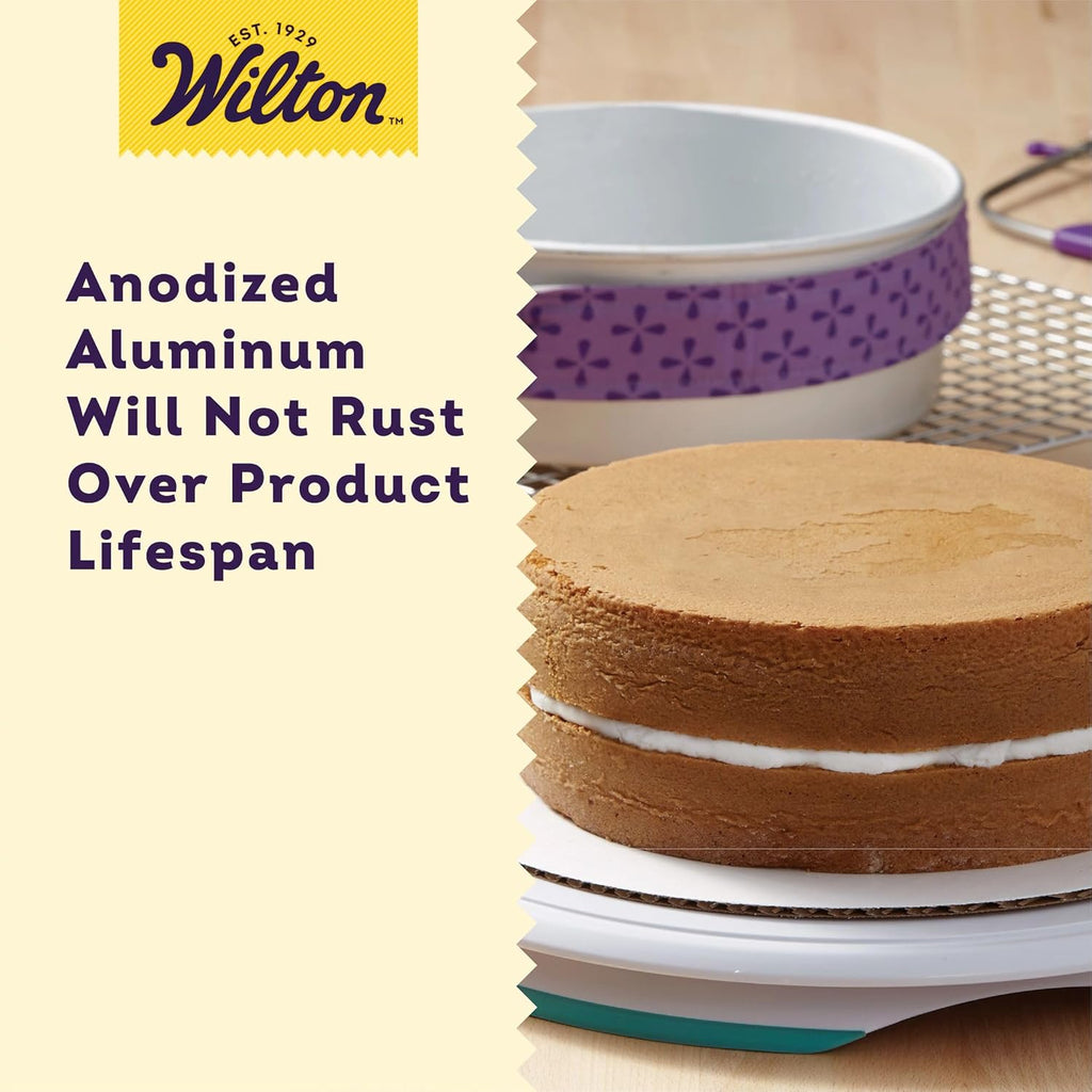 Wilton Round Cake Baking Pan Set - 9 x 2 Inch Aluminum Bakeware for Even Heating & Perfect Layers