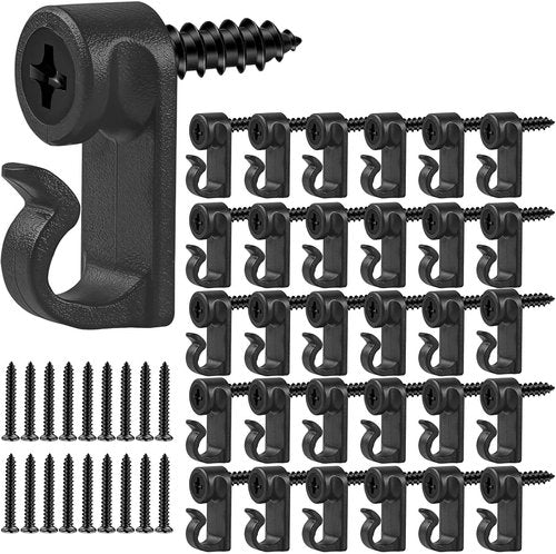 60 Pack String Light Hooks by [Brand Name] - Weatherproof Clips for Hanging Christmas Lights | Black