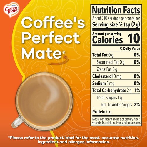 Coffee-Mate Hazelnut Powdered Coffee Creamer - Rich Flavor, 15-Ounce Packages | Pack of 6