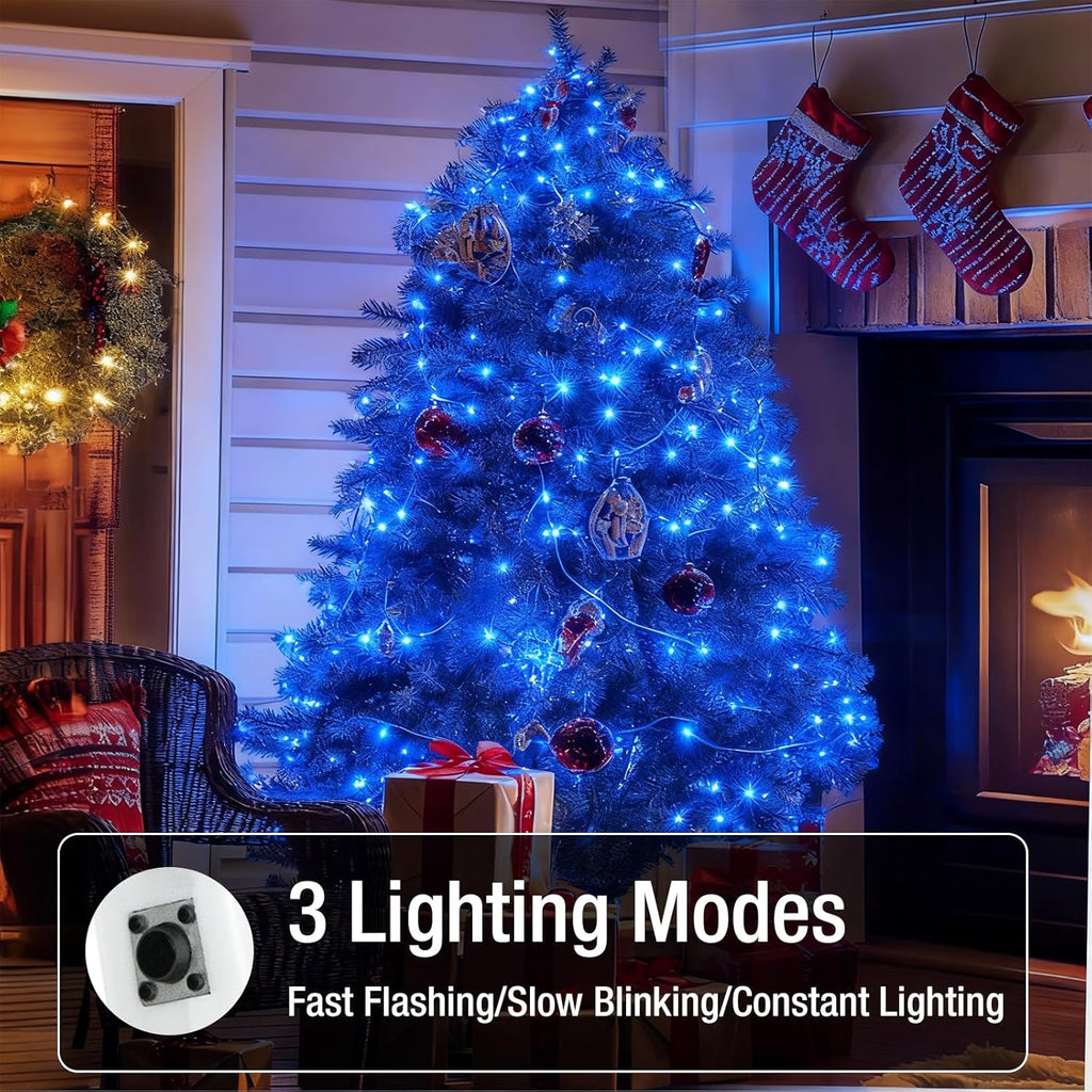 Skiennix 12 Pack Fairy Lights - 7ft Battery Operated 20 LED Twinkle Lights | Waterproof Mini String Lights for DIY Party & Wedding Decor - Blue