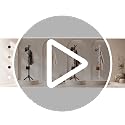 Solid Wood Freestanding Coat Rack with 8 Hooks and Adjustable Height