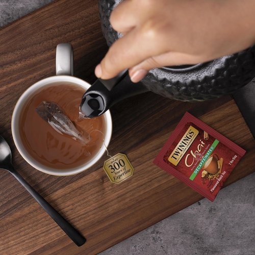 Twinings Decaffeinated Chai Tea, Black Tea Blend with Cinnamon, Ginger, Cardamon, 20 Count (Pack of 3)