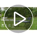 4ft Adjustable Folding Table, Portable HDPE Utility Table for Indoor Outdoor