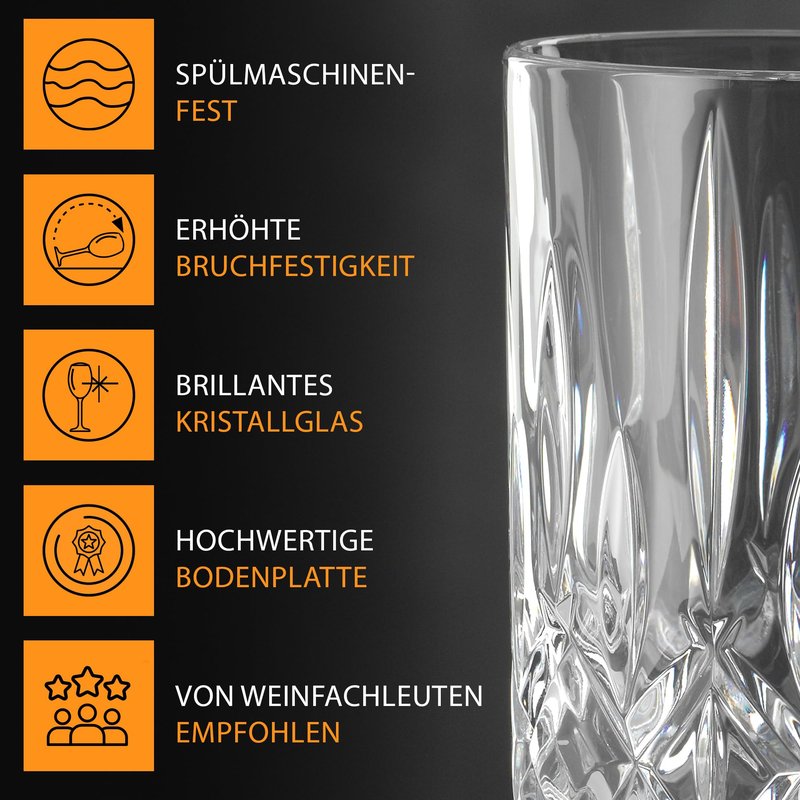 Nachtmann ViNOVA Red Wine Balloon Glass, Set of 4, 28.4-Ounces, Burgundy Wine Glasses, Tulip Shaped, Made of Clear Crystal Glass, Stemmed, Dishwasher Safe