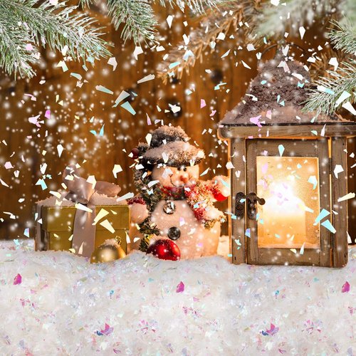 Kasyat Fake Snow Powder - Christmas Twinkles Decoration Filler | 600g White & AB Color