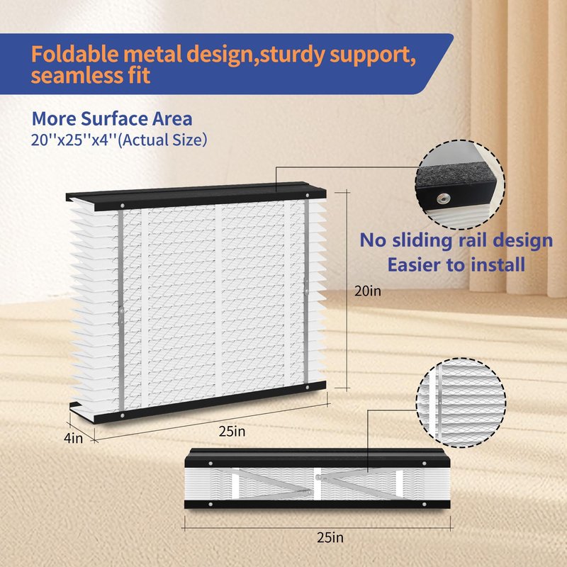 2 Pack 216 Replacement Filter,Compatible with AprilAire 216 Whole House Air Purifiers Models,1210,1620,2210,2216,3210,4200,MERV 16 HVAC Furnace Filter Replacement,20x25x4 Air Filter