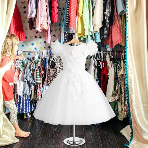 Huaerle 8 Pcs T Shirt Display Stand for Child Adjustable Clothes Rack Display Flexible Shoulder Stand Portable Clothes Hanger Clothing Hanging Rack for Garment Coat Retail Vendor, Height 16-27.9In