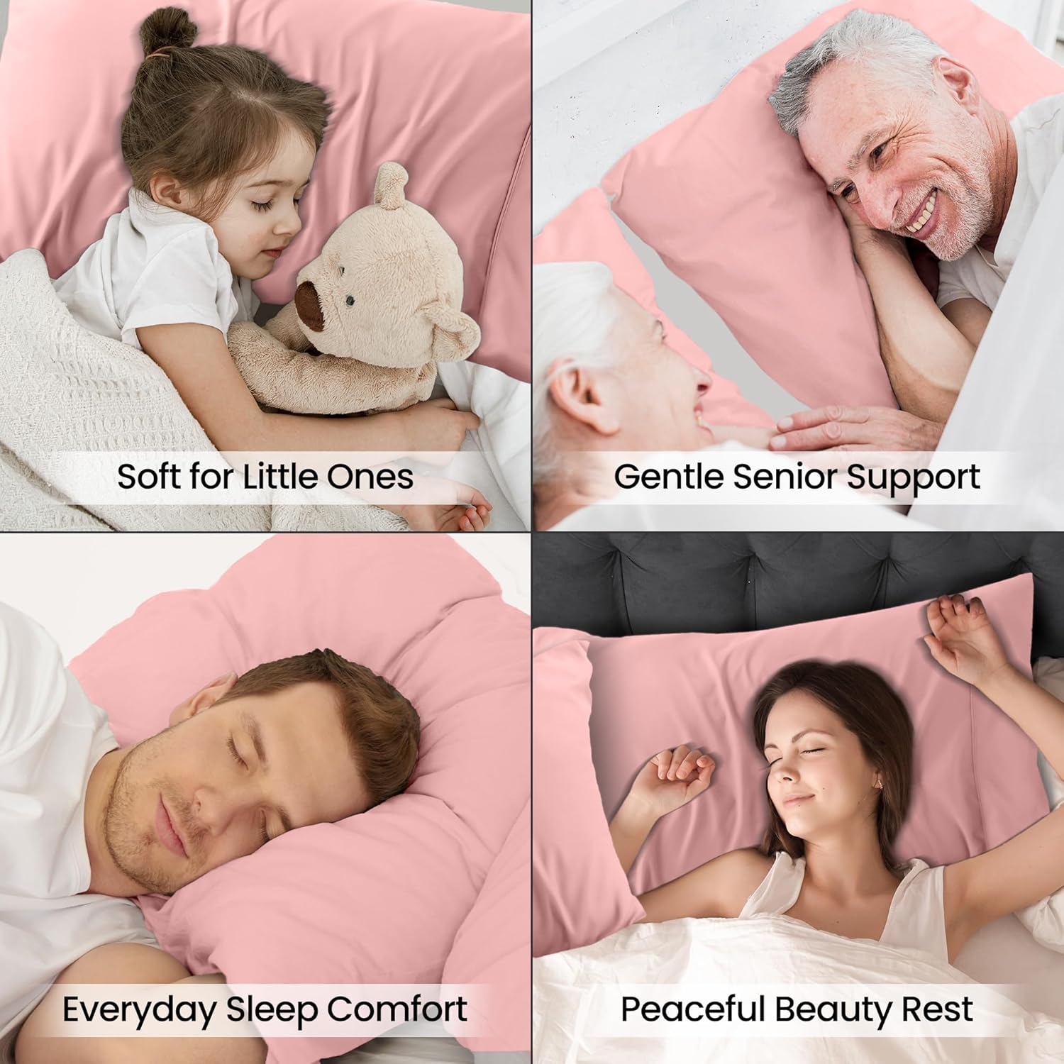 Utopia Bedding Pillow Cases - Soft Brushed Microfiber, Envelope Closure - 20x26 Inches, Pink | 2-Pack