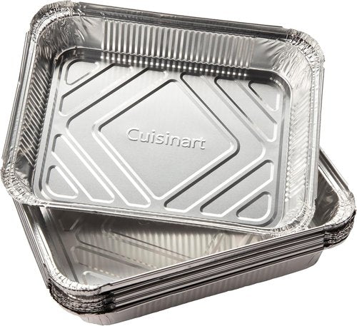 Cuisinart Heavy-Duty Aluminum Grease Tray Liners - 10-Pack Disposable Drip Trays for Griddles