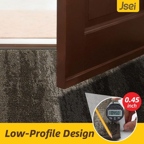 JSEI Dirt Trapper Door Mat - Non-Slip, Washable Entryway Mat | 24"x36" | Absorbent Brown for Wet Shoes & Paws