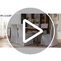 Stretch Dining Chair Covers Set of 4 with Skirt – Cream