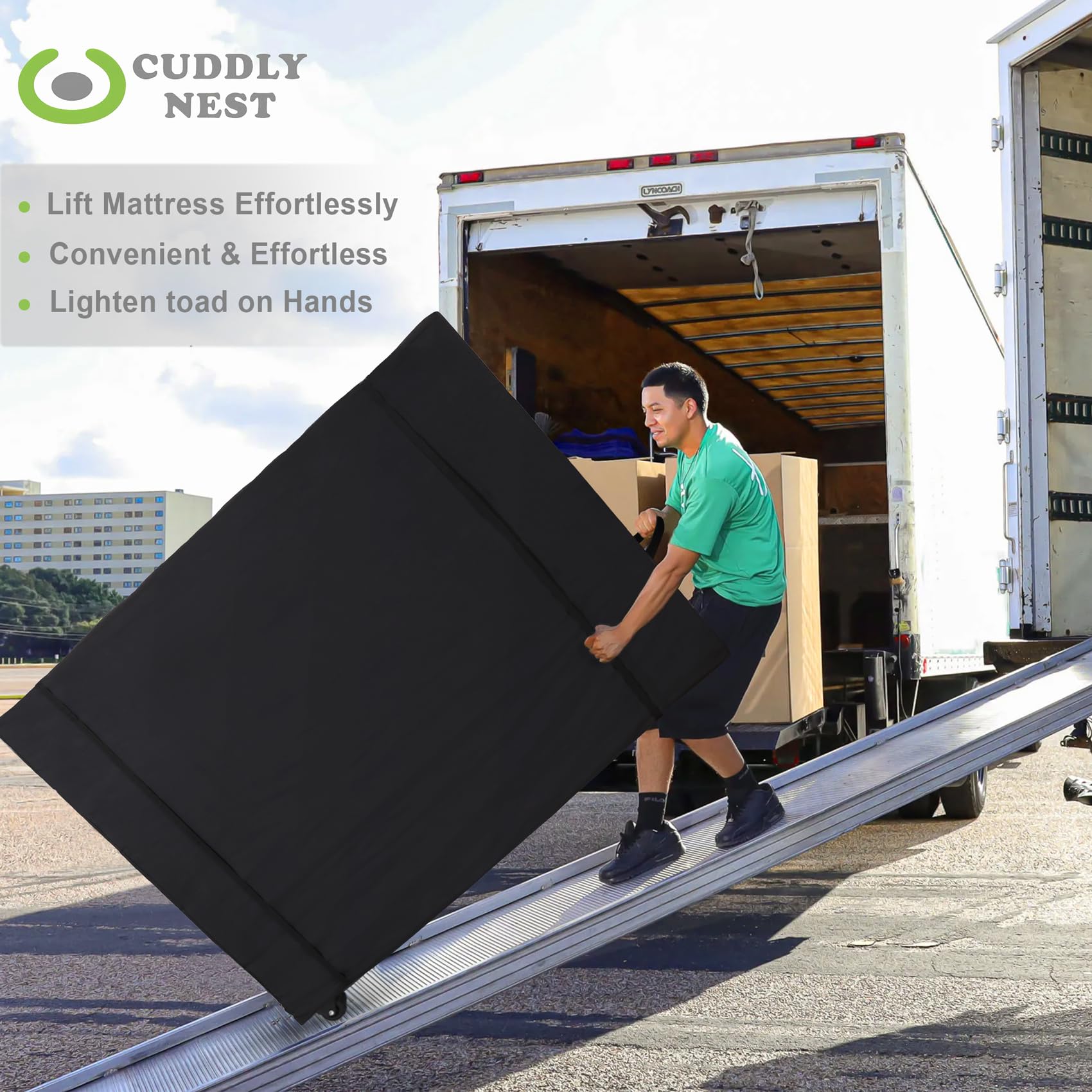 Cuddly Nest Rolling Mattress Storage Bag with Wheel- Reusable Heavy Duty Mattress Cover for Moving and Storage (Queen&Wheel)