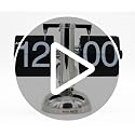 Retro Flip Down Desk Clock, Silent Mechanical Digital Table Clock