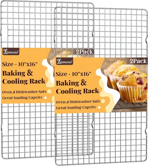Cooling Racks | Skiennix 2-Piece 10" x 16" Wire Baking Rack - Dishwasher Safe for Oven Cooking & Grilling