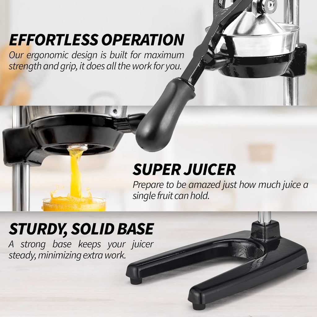 Zulay Kitchen Extra Tall Citrus Press | Manual Juicer for Orange Juice - Fits Tumblers & Tall Glasses
