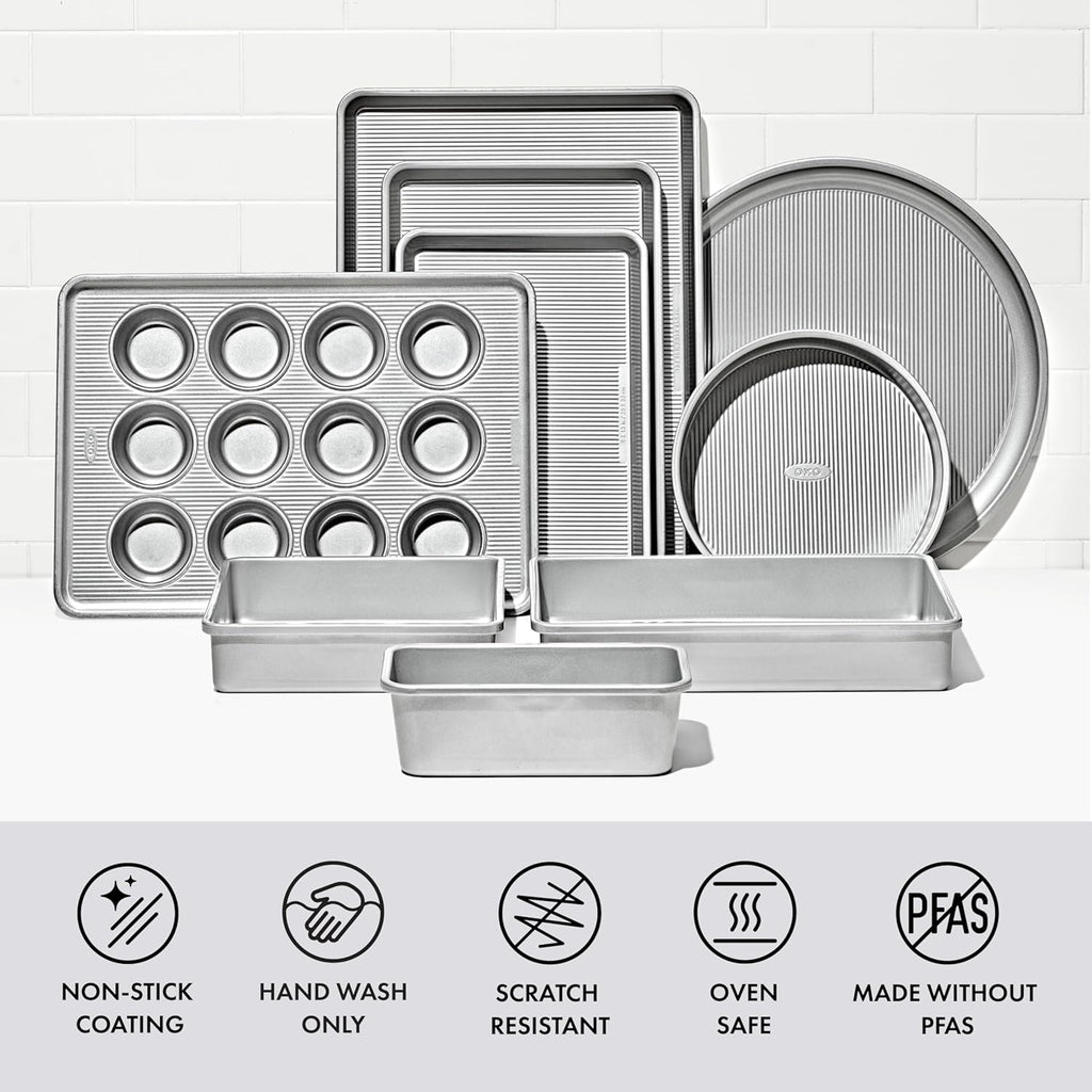 OXO Good Grips Quarter Sheet Pan - Non-Stick Pro Clear Coated Metal Baking Sheet