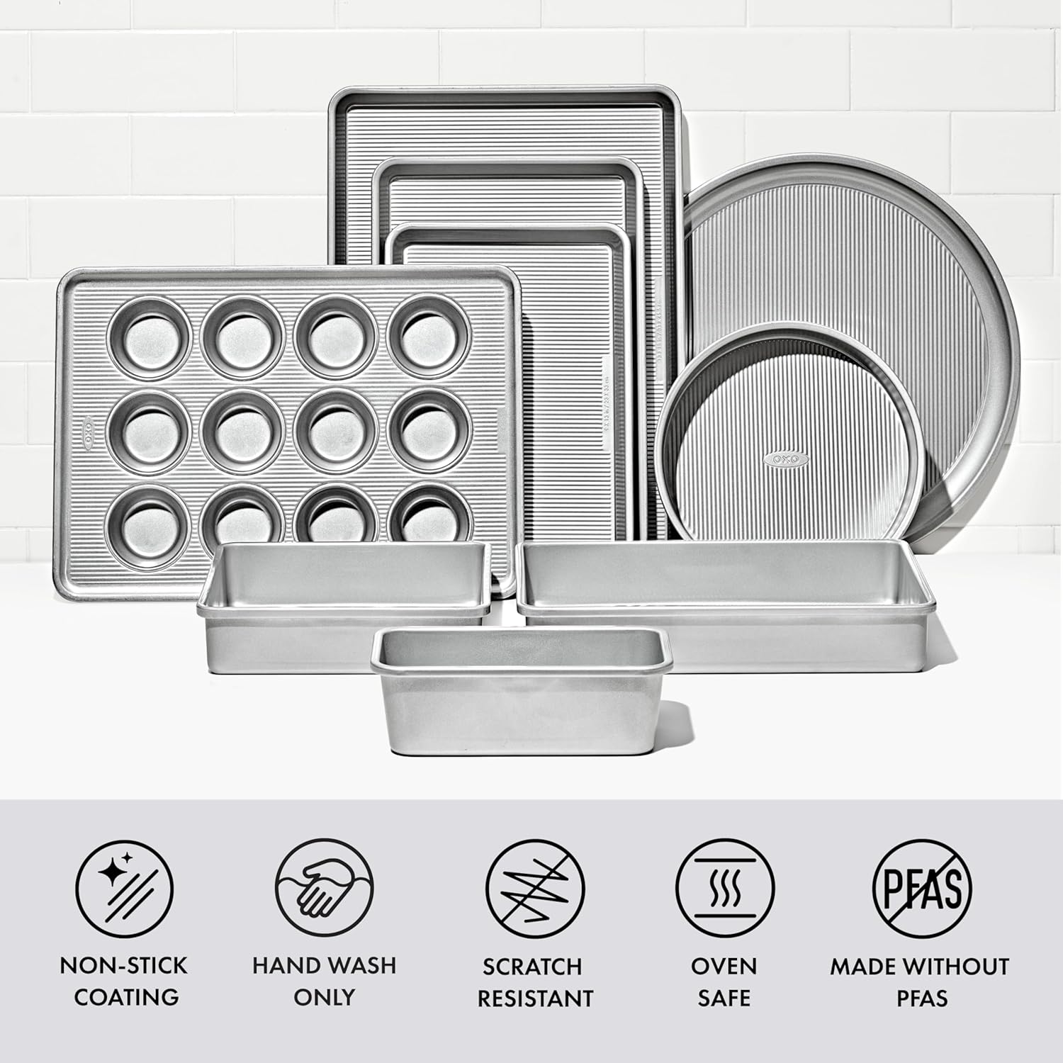 OXO Good Grips Quarter Sheet Pan - Non-Stick Pro Clear Coated Metal Baking Sheet