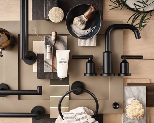 Moen Y5722BL 24-Inch Modern Double Towel Bar, Matte Black