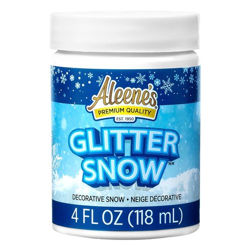 Aleene's Glitter Snow - Sparkling Decorative Snow for Crafts - 4oz Container