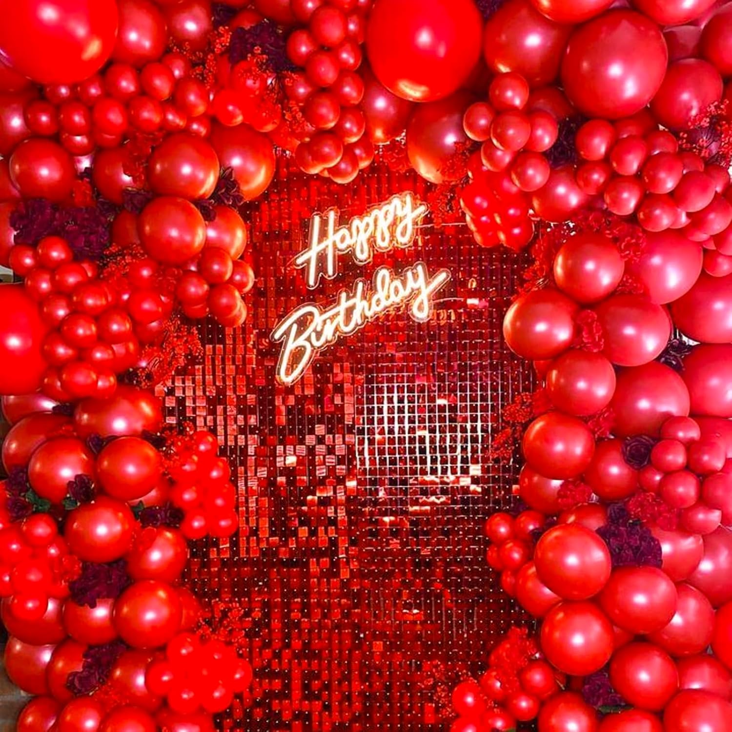 PartyWoo Red Balloons - 50 Pcs Mini Matte 5-Inch Latex Balloons for Celebrations & Events